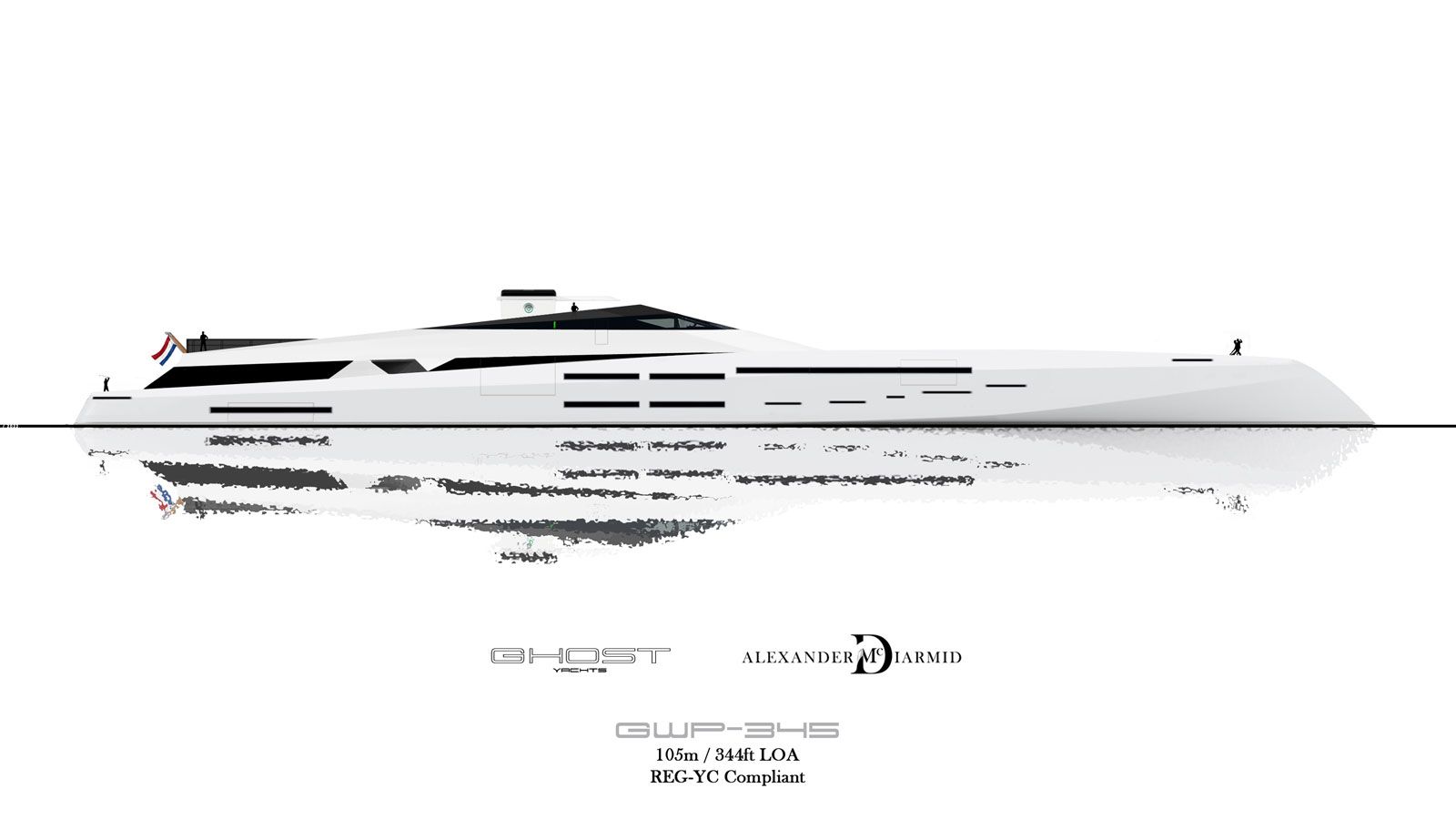 Alexander McDiarmid Design reveals 105 metre GWP345 concept for Ghost